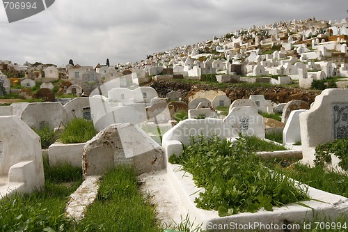 Image of Old arabic cemetary. Fes, Morocco