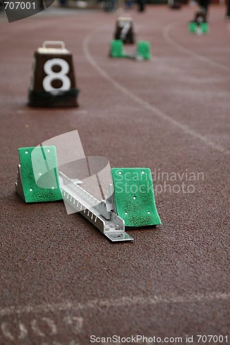 Image of Running track with empty lanes