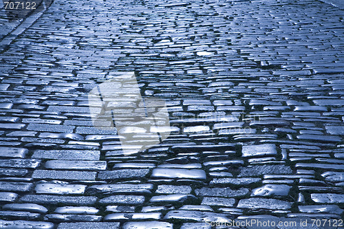 Image of Nighttime cobblestone