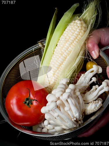 Image of Mix of vegetables on black
