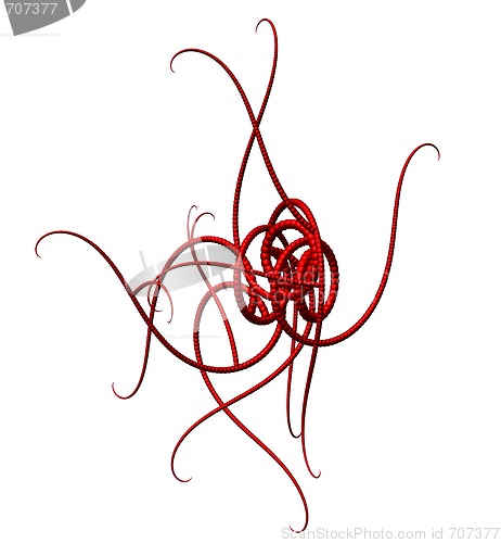 Image of red tentacles