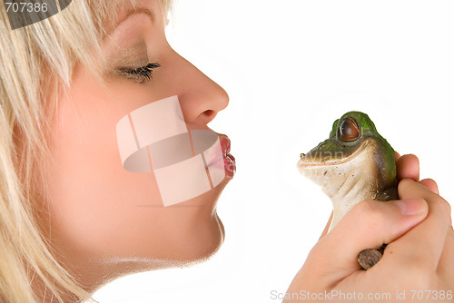 Image of kissing a frog