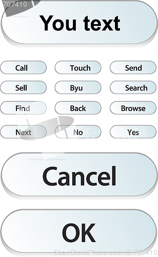 Image of Vector computer buttons 