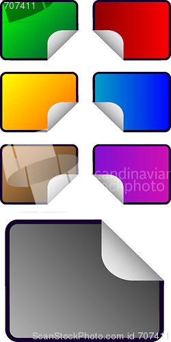 Image of Vector rectangular shaped stickers