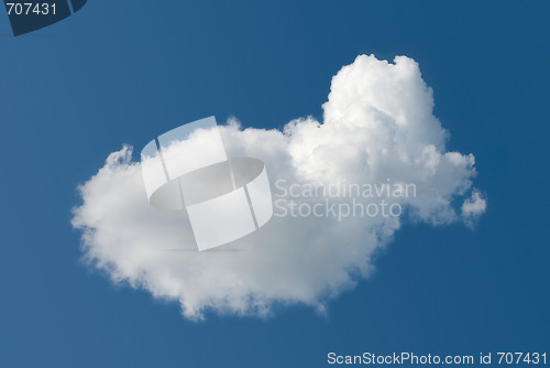 Image of one lonely white cloud