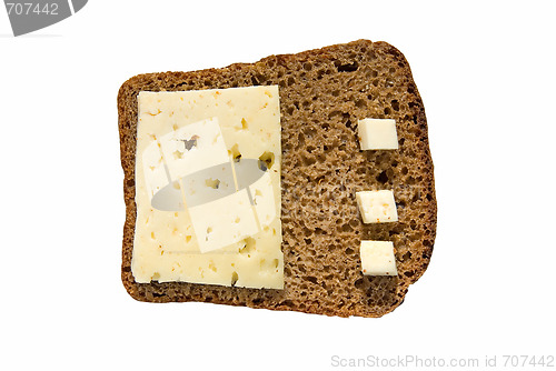 Image of Rye bread with cheese 