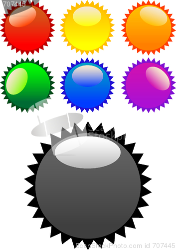 Image of Vector glossy stickers