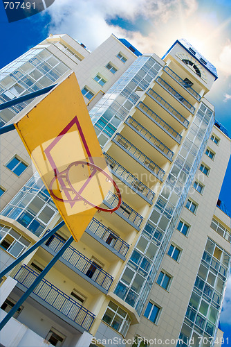 Image of basketball backboard