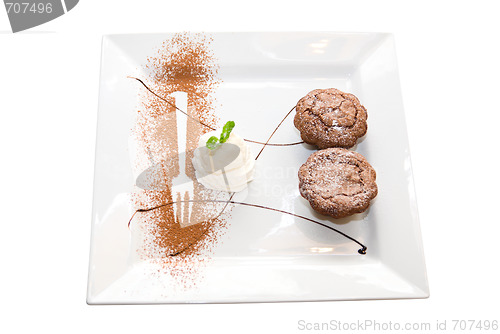 Image of Tasty chocolate desserts dish