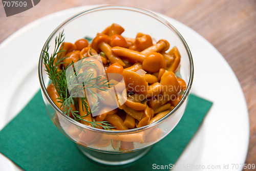 Image of Close up of agaric honey dish