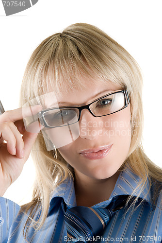 Image of business woman looking to camera 