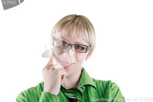 Image of pretty woman with sunglasses