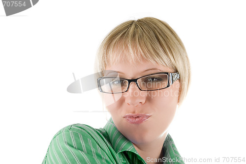 Image of Sexy  blonde business woman