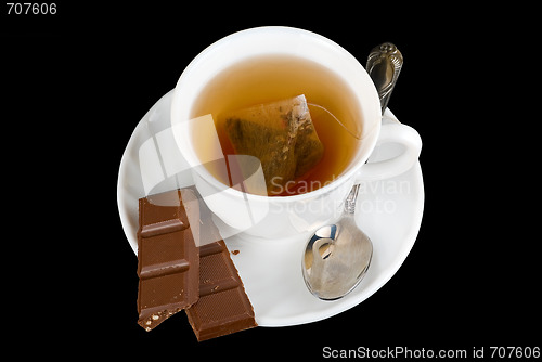 Image of tea and chocolate