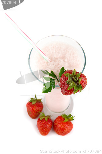 Image of fresh strawberry milkshake