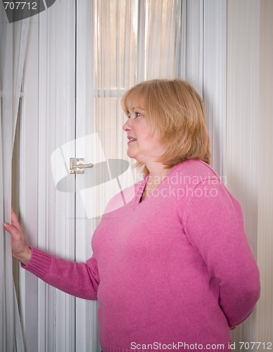 Image of Mature Woman in Pink