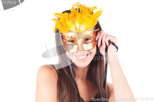 Image of Woman in carnival mask