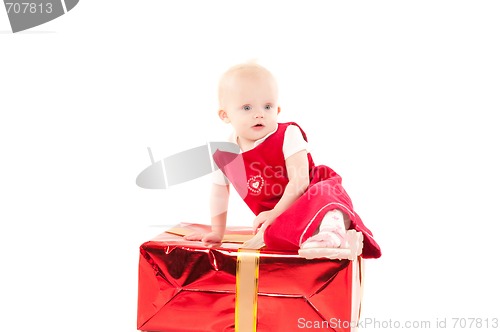 Image of Little christmas baby-girl