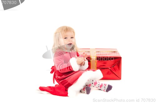 Image of Little christmas baby-girl