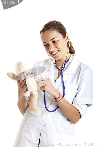 Image of Nurse and Teddy Bear