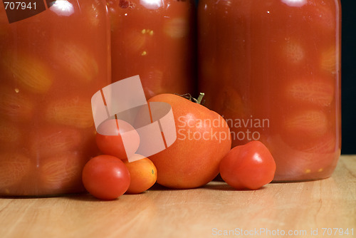 Image of Mason Jars of Tomatoes