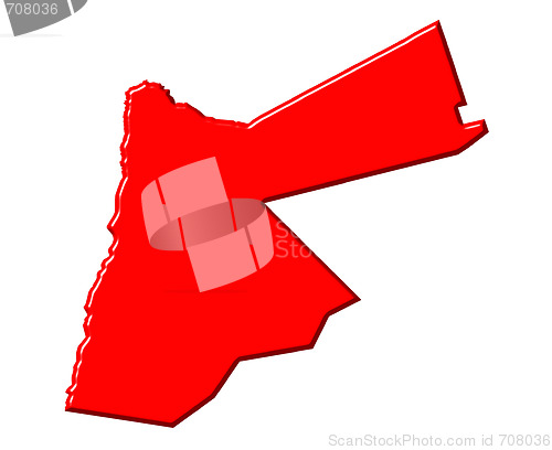 Image of Jordan 3d map with national color