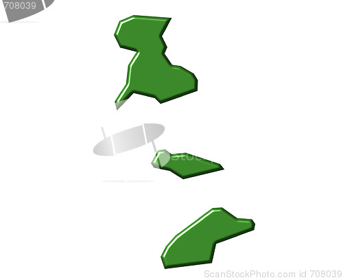 Image of Macao 3d map with national color