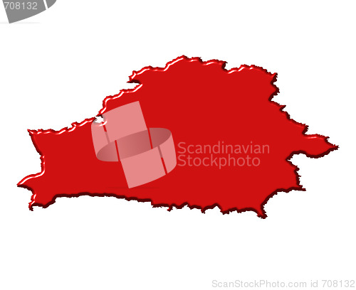 Image of Belarus 3d map with national color