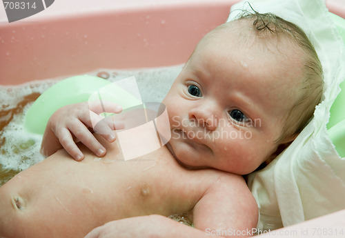 Image of Swimming baby boy 