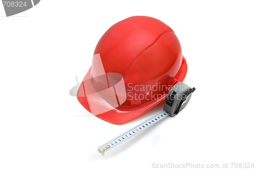 Image of Red Safety helmet