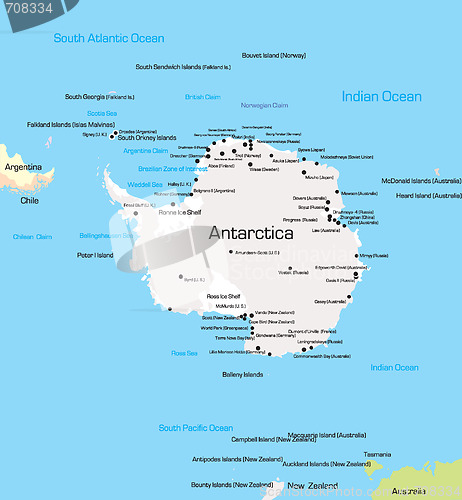 Image of Antarctica Map