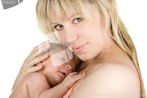 Image of mother with her  baby boy
