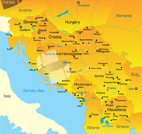 Image of Balkan  map