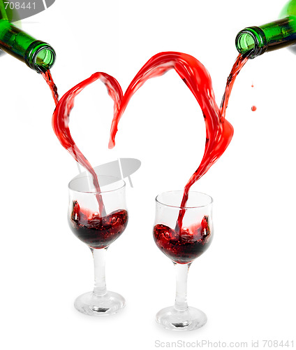 Image of red wine heart 