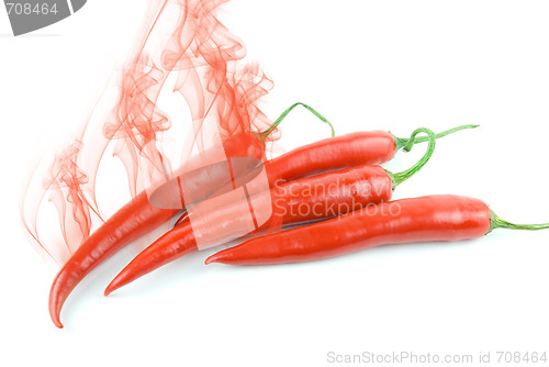 Image of pepper with smoke 