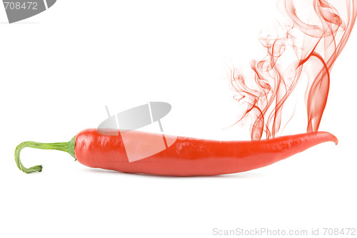 Image of pepper with smoke 