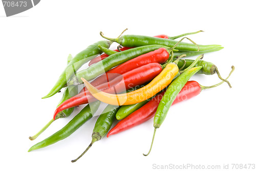 Image of colored chili peppers 