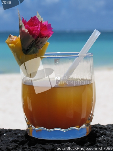 Image of A tropical cocktail drink