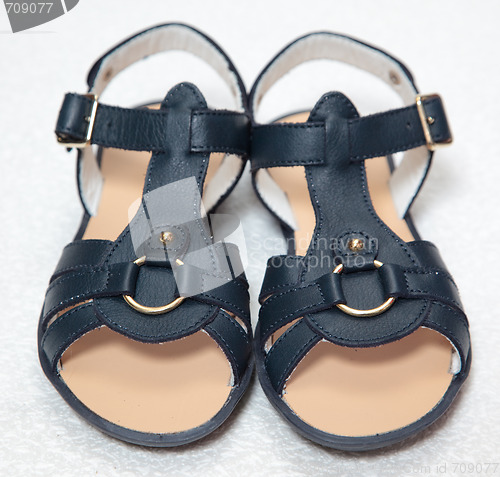 Image of Magnificent dark blue children's sandals 