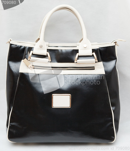 Image of Leather handbag.