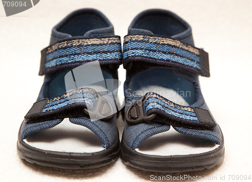 Image of Magnificent dark blue children's sandals 