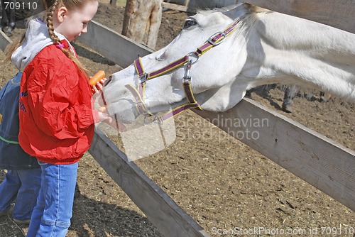 Image of children and horse