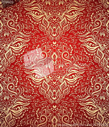 Image of Decorative seamless floral ornament