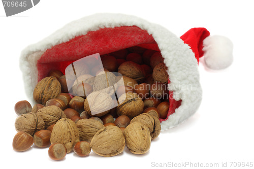 Image of Santa hat with nuts