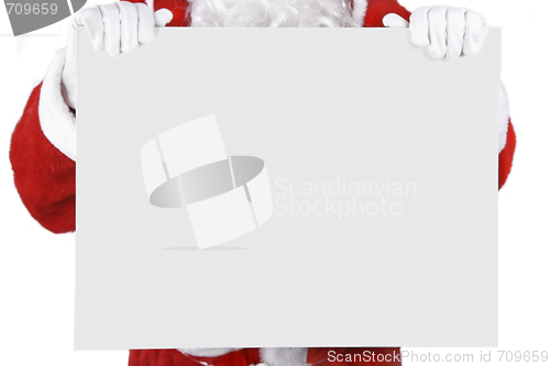 Image of Santa Claus with white board