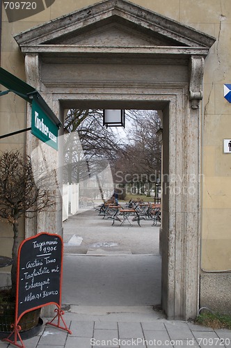 Image of Desertet outdoor cafe