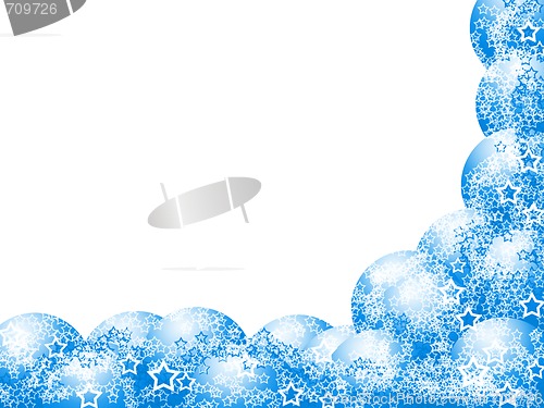 Image of Christmas Blue Corner Frame