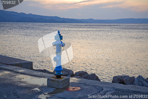 Image of Blue fire hydrant