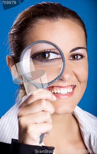 Image of Looking through a magnifying Glass