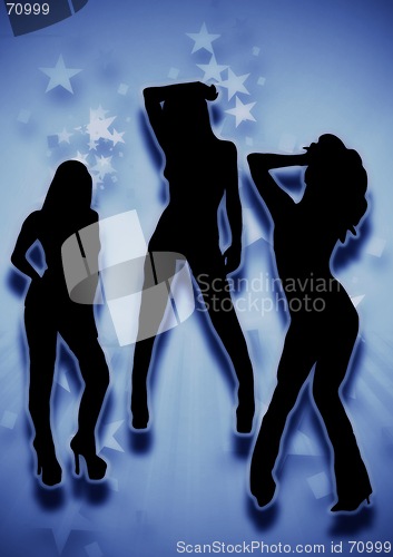 Image of Three cool party girls